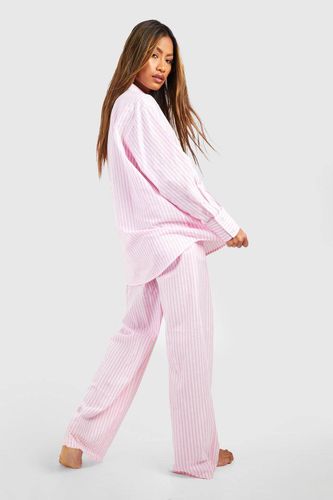Pantalon pyjama rayé en coton | Taille 44 - boohoo - Modalova