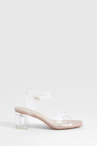 Talons Transparents À Bloc Bas Coupe Large | Taille 41 - boohoo - Modalova