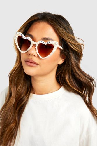 Lunettes de soleil pailletées "Bride To Be" pour mariée - boohoo - Modalova