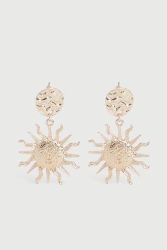 Boucles d’oreilles Soleil Martelées Rustiques - boohoo - Modalova