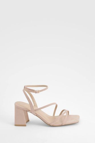 Sandales À Brides Avec Talon Bloc Moyen | Taille 41 - boohoo - Modalova