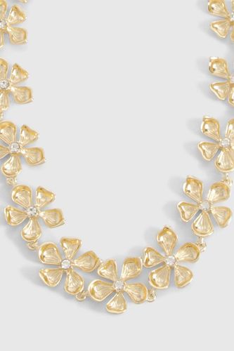 Collier orné de fleurs affirmé - boohoo - Modalova