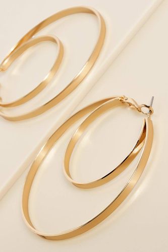 Boucles d'oreilles double créoles - boohoo - Modalova