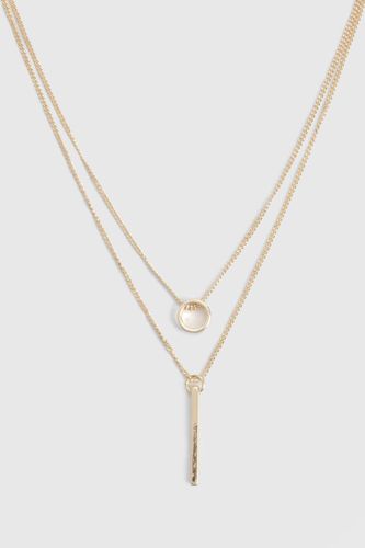 Collier superposé simple Cercle & Barre - boohoo - Modalova