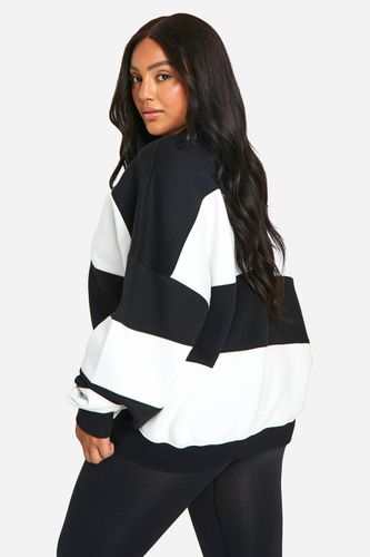 Sweat-shirt Oversize à Rayures Plus Stripe | Taille 48 - boohoo - Modalova