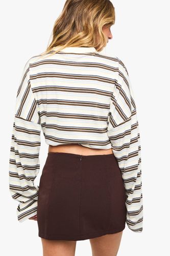 Split Front Micro Mini Skirt | Taille 44 - boohoo - Modalova