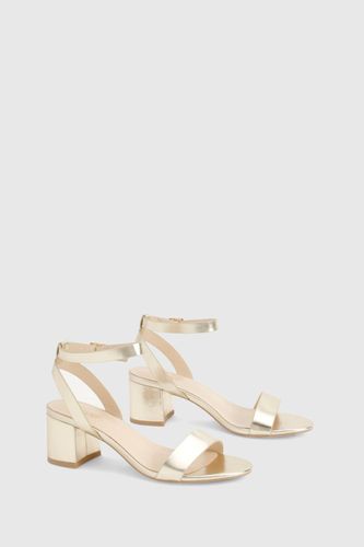 Talons bas à bloc métalliques discrets | Taille 41 - boohoo - Modalova
