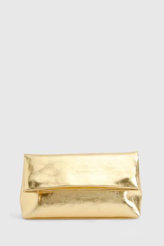 Grande Pochette Métallique à Rabat - boohoo - Modalova