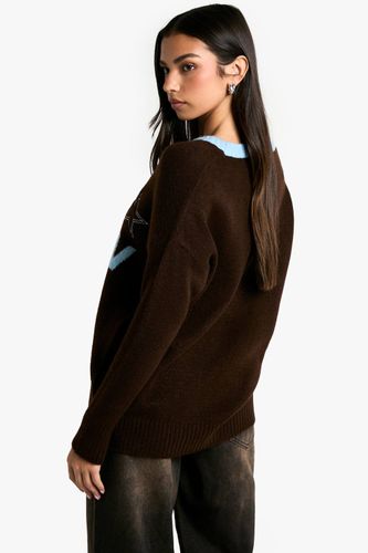 DSGN Pull en maille oversize à encolure en V brodé | Taille Medium - DSGN Studio - Modalova