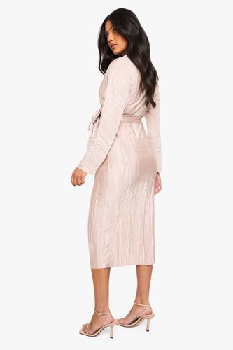 Robe Midi Plissée à Ceinture pour Maternité | Taille 44 - boohoo - Modalova
