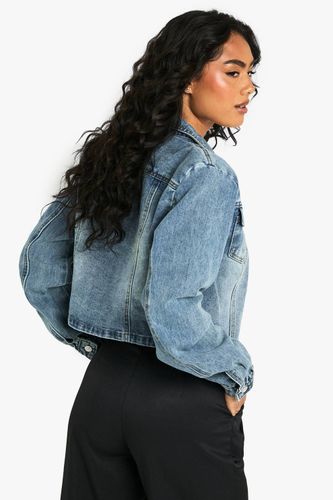 Veste en denim à détails d'épaulettes | Taille 44 - boohoo - Modalova