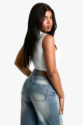 Double Layer Slinky Square Neck Bodysuit | Taille 40 - boohoo - Modalova