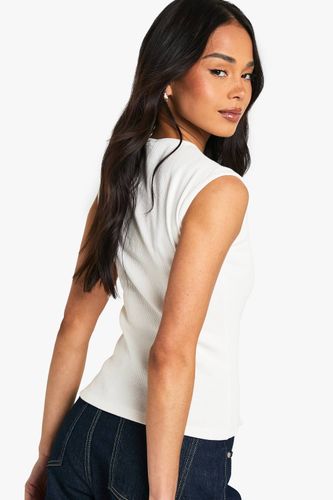 Haut sans manches côtelé épais à boutons | Taille 44 - boohoo - Modalova