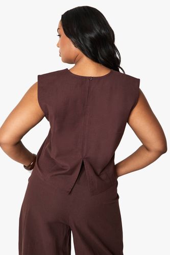Crop Boxy en lin Plus | Taille 56 - boohoo - Modalova