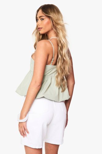 Cami en popeline Puffball | Taille 44 - boohoo - Modalova