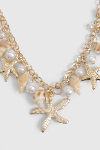 Femme Collier Charme Océan Doré - boohoo - Modalova