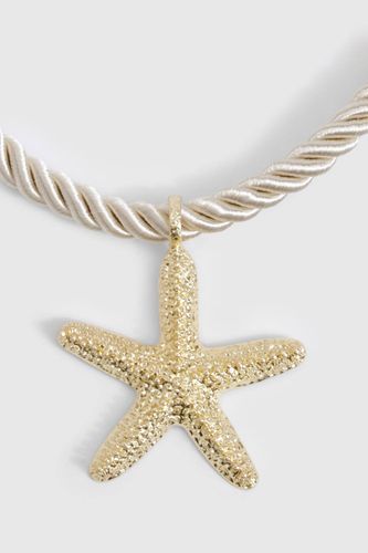 Textured Starfish Rope Necklace - boohoo - Modalova