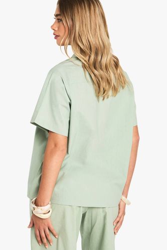 Chemise à manches courtes en popeline de coton | Taille 44 - boohoo - Modalova