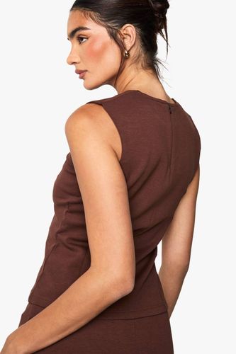 Interlock Cinched Peplum Top | Taille 44 - boohoo - Modalova