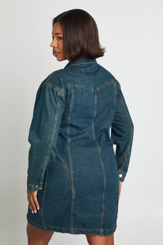 Robe chemise zippée en denim Plus | Taille 48 - boohoo - Modalova