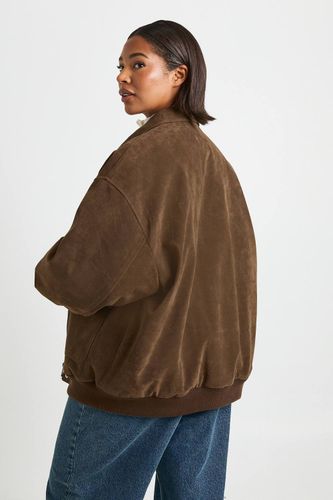 Veste bomber Plus Suède | Taille 46 - boohoo - Modalova