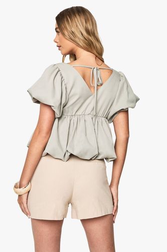 Top Popeline Puffball | Taille 44 - boohoo - Modalova