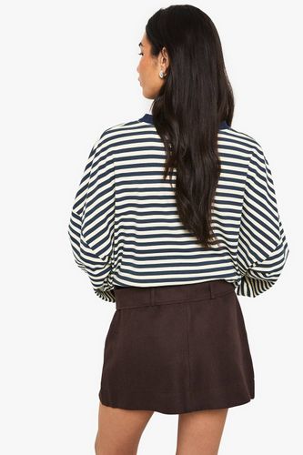 Jupe mini texturée à ceinture | Taille 44 - boohoo - Modalova