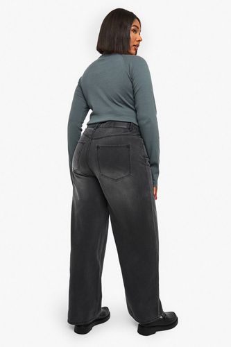 Jean Plus à coupe ample et taille mi-haute | Taille 48 - boohoo - Modalova