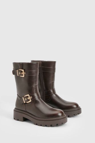 Bottes de randonnée avec détails à double boucle | Taille 41 - boohoo - Modalova