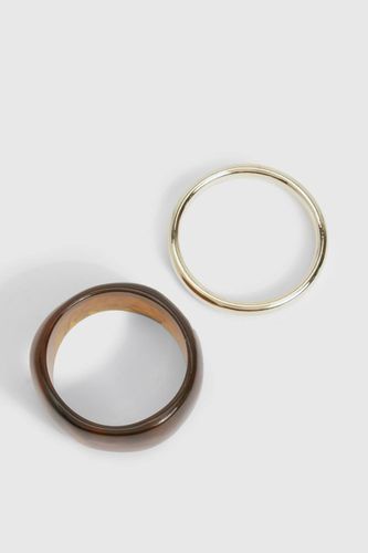 Bracelet bangle épais en résine 2 pièces - boohoo - Modalova