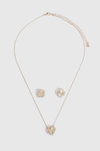 Ensemble de bijoux pendentif fleur - boohoo - Modalova