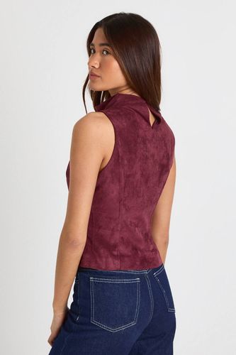 Haut Col Montant Drapé En Synthétique | Taille 44 - boohoo - Modalova