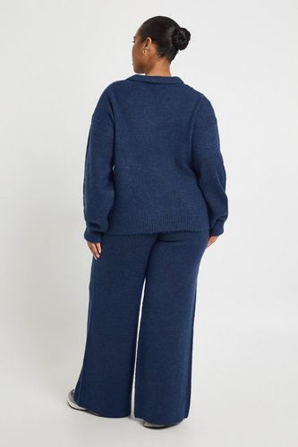Ensemble de Détente Tricoté à Col Grande Taille | Taille 48 - boohoo - Modalova