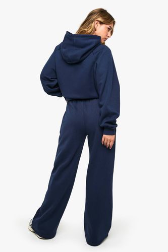 Joggeur Long à Détail de Pinces, Ceinture Plongeante, Jambes Larges | Taille Medium - boohoo - Modalova
