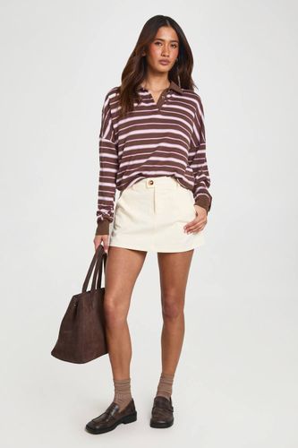 Jupe-short Mini En Sergé | Taille 44 - boohoo - Modalova