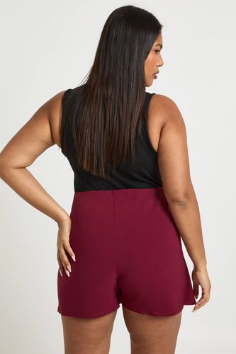 Plus Bengaline enveloppant jupe-short | Taille 48 - boohoo - Modalova