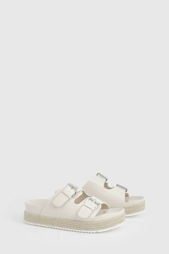 Sandales Plateformes À Double Bride Avec Détails Boucles | Taille 41 - boohoo - Modalova