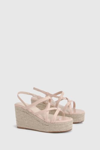 Sandales Compensées À Brides Ouvertes | Taille 41 - boohoo - Modalova