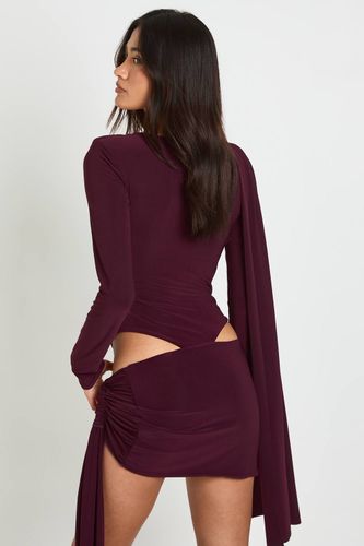 Body À Détail Drapé Devant Double Couche En Tissu Slinky | Taille 44 - boohoo - Modalova