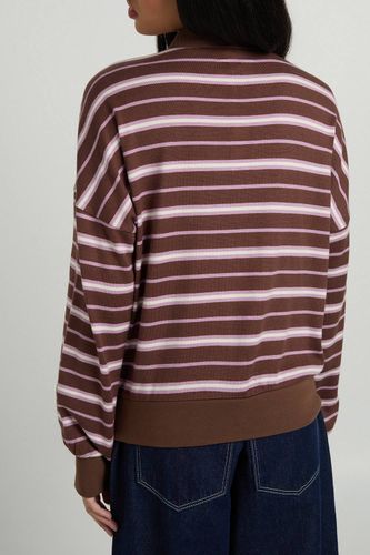 Polo Rugby Tricoté à Rayures | Taille Medium - boohoo - Modalova