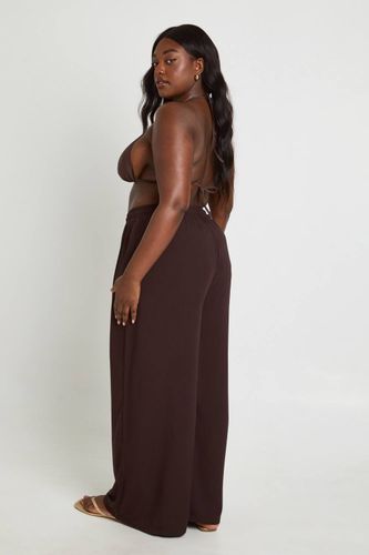 Pantalon Ample Aspect Lin Plus Essentials | Taille 48 - boohoo - Modalova