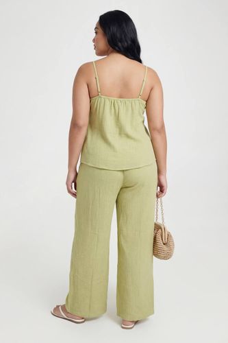 Ensemble Tall Caraco À Nouer Devant Et Pantalon Large En Tissu Gaze De Coton | Taille 40 - boohoo - Modalova
