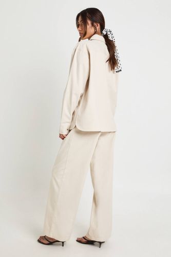 Pantalon Large Décontracté En Chambray | Taille 44 - boohoo - Modalova