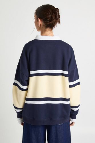 Sweat-shirt Rugby Surdimensionné à Rayures | Taille Medium - boohoo - Modalova