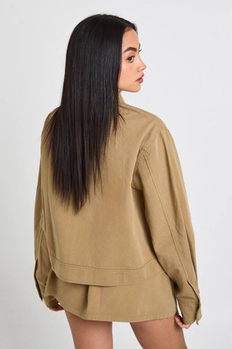 Chemise Utilitaire Oversize En Sergé | Taille 44 - boohoo - Modalova