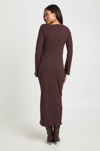 Robe de Maternité Mi-Longue à Encolure Bardot | Taille 46 - boohoo - Modalova