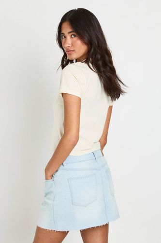Mini Jupe En Denim Petite | Taille 44 - boohoo - Modalova