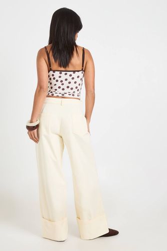 Pantalon Large En Sergé À Revers Pour Petite Taille | Taille 46 - boohoo - Modalova