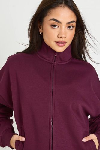 Sweatshirt Oversize À Col Cheminée Avec Fermeture Éclair | Taille Medium - boohoo - Modalova