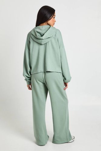 Ensemble De Jogging Jambe Droite À Finition Délavée Et Ourlets Usés | Taille Medium - boohoo - Modalova